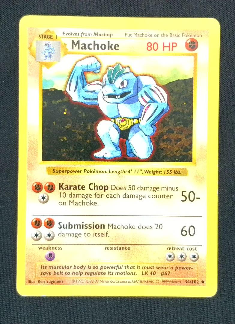 Machoke - Base Set - 34/102 - Common - crease