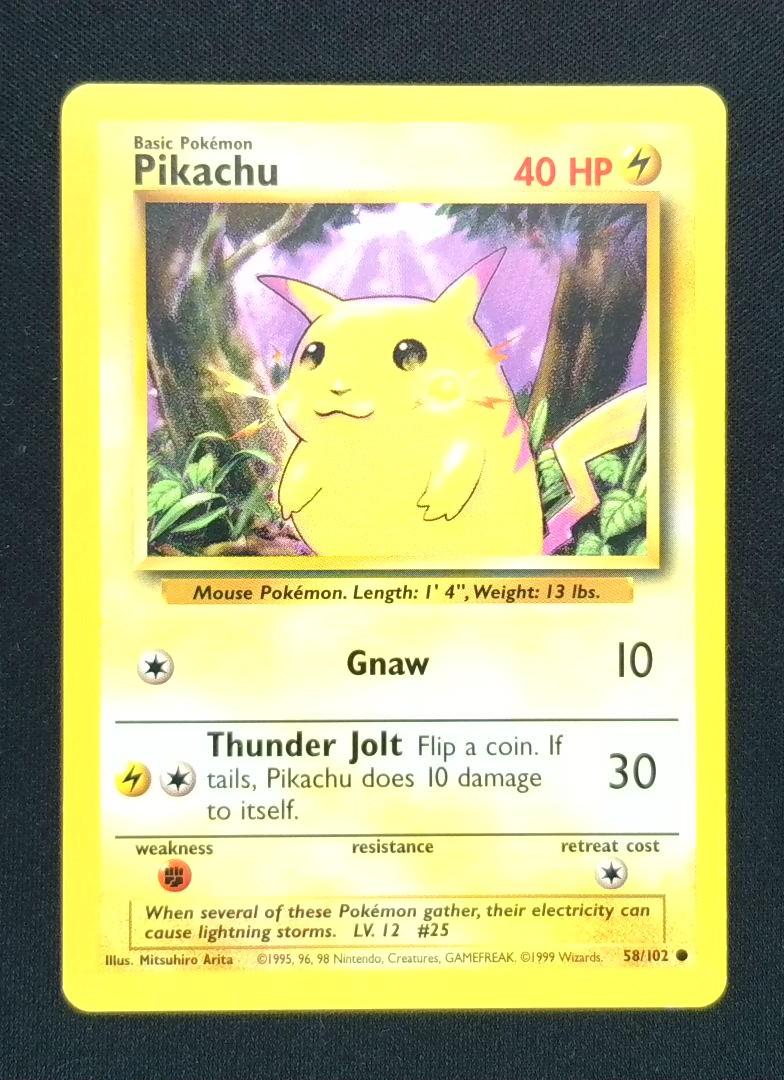 1999 Pikachu - Base Set - 58/102 - Common