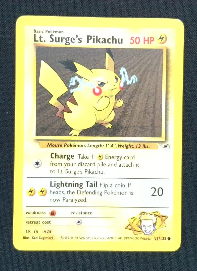 Lt. Surge's Pikachu - Gym Heroes - 81/132 - Common