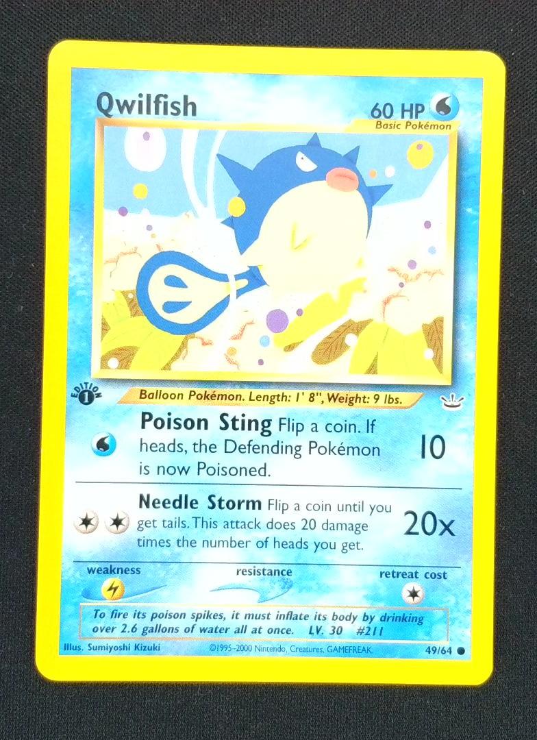 Qwilfish - Neo Revelation - 49/64 - Common 1st Edition