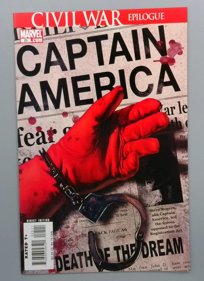 Captain America #25, NM Civil War Epilogue, Marvel, 2007