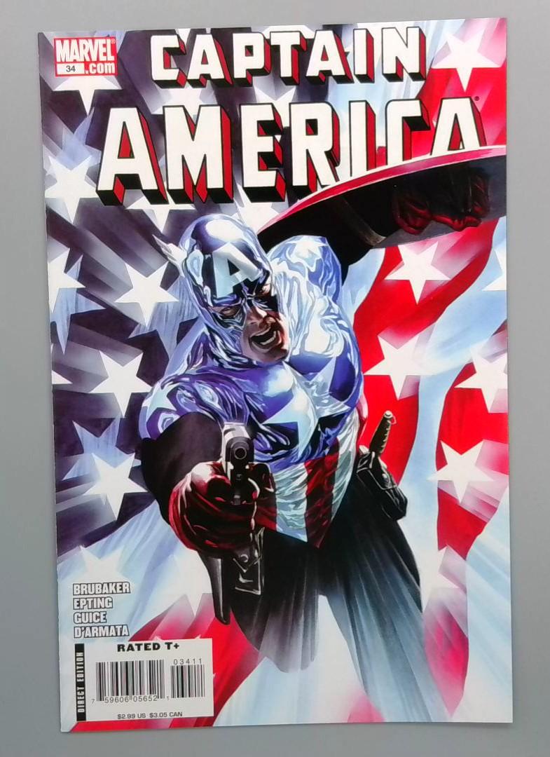 Captain America #34, NM 1st Bucky Barnes as Captain America Marvel, 2008