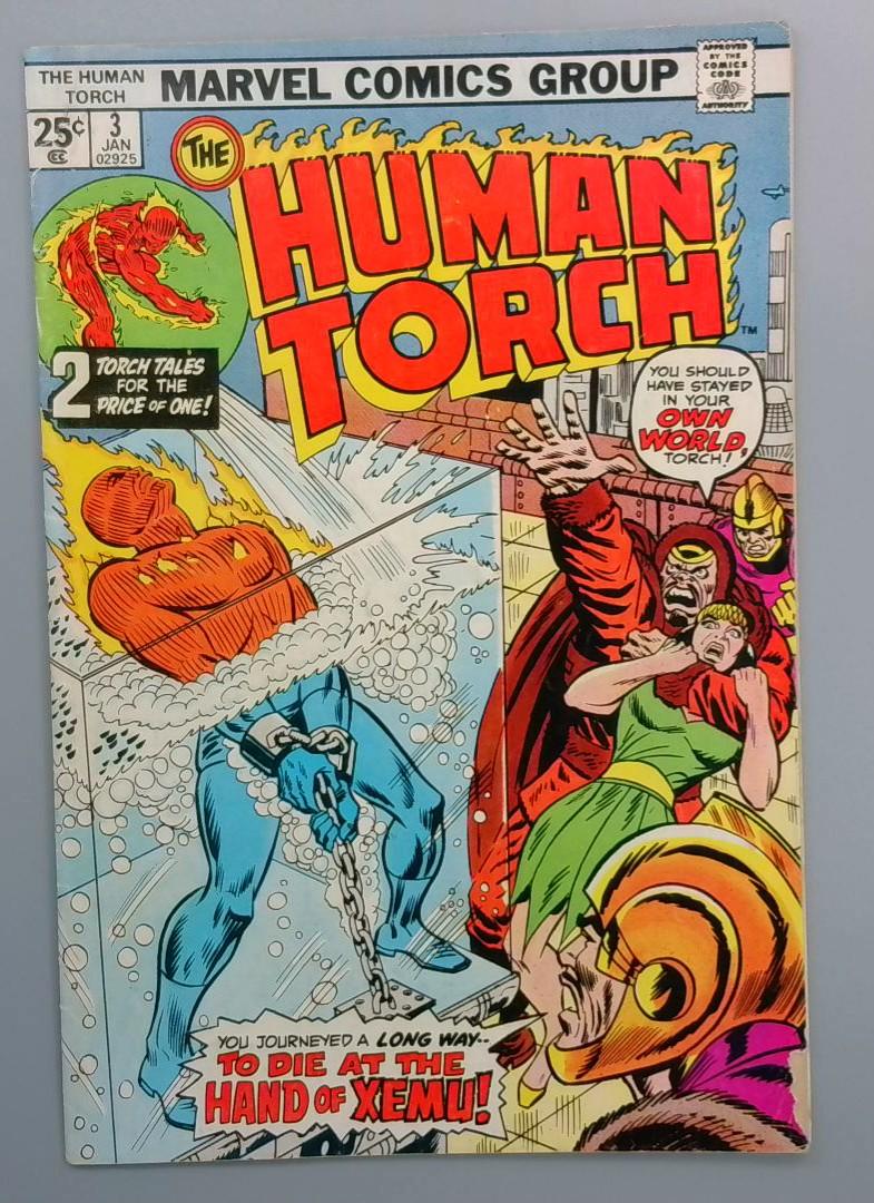 Human Torch #3, VG Marvel Comics Group, January 1975