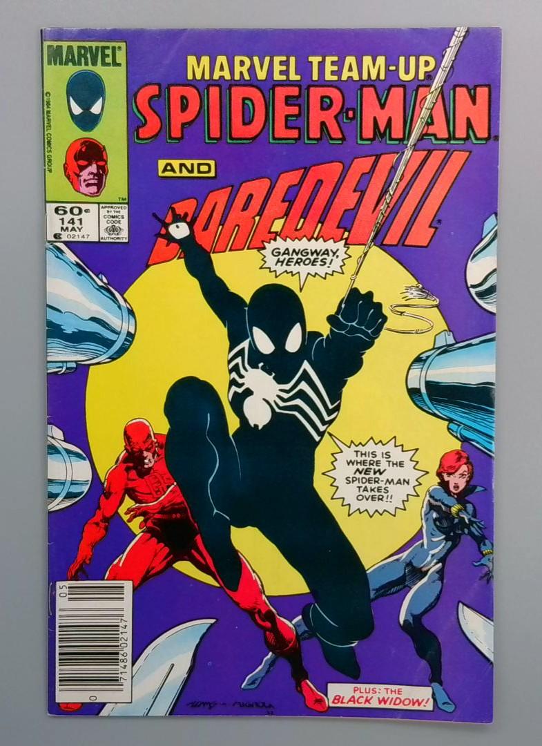 Marvel Team-Up #141, Newsstand, 1st Black Symbiote Suit Marvel, 1984