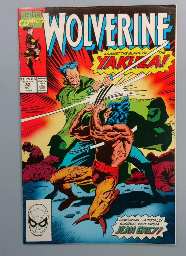 Wolverine #32, NM Against the Blades of the Yakuza!, Marvel Comics, 1990