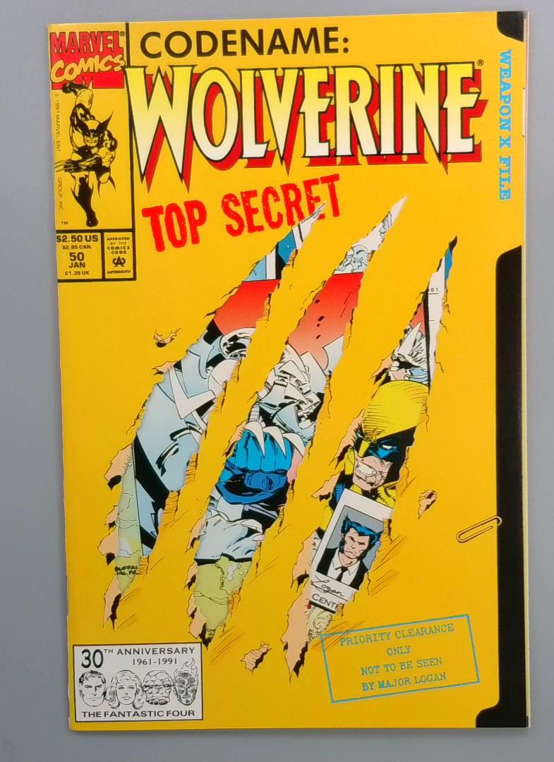 Wolverine #50, NM 30th Anniversary, Top Secret, Marvel Comics, 1991