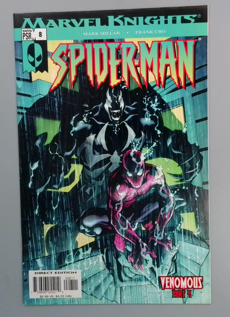 Spider-Man #8, NM Venomous Part 1, Marvel Knights, Mark Millar & Frank Cho