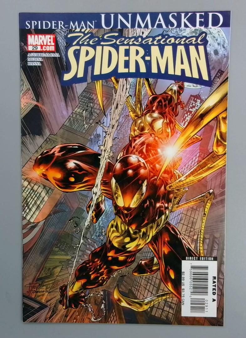 Sensational Spider-Man #29, NM Unmasked, Marvel, 2008