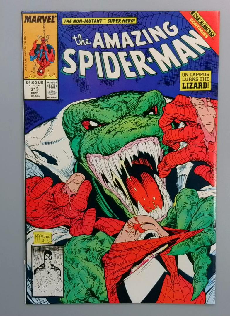 Amazing Spider-Man #313, NM McFarlane Lizard, Marvel, 1989 JR1
