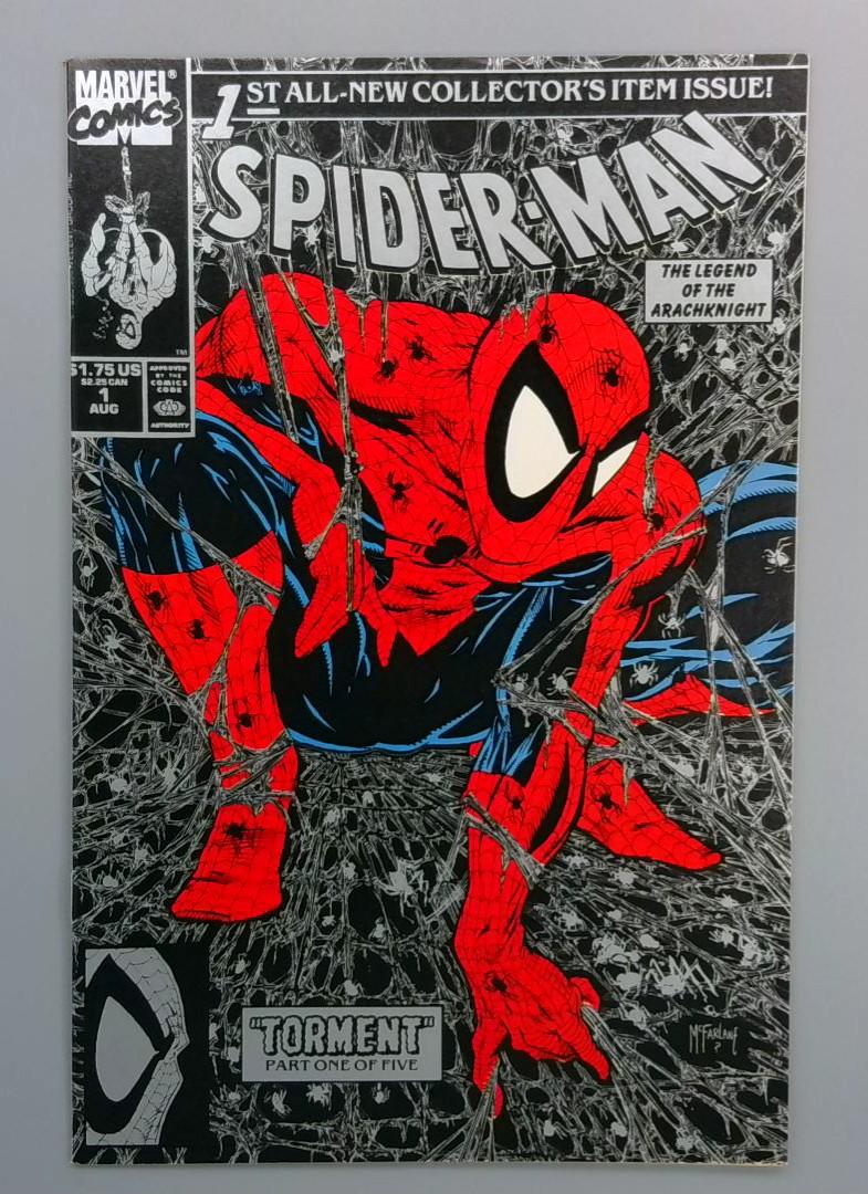 Spider-Man #1 NM Silver and Black Cover, Marvel Comics, 1990  JR1