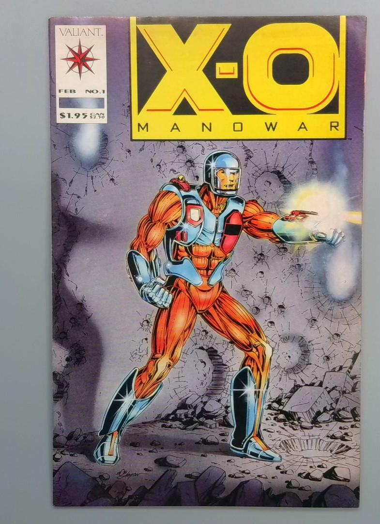 X-O Manowar #1, VF Small Spine Split bottom Valiant, Feb 1992  JR1