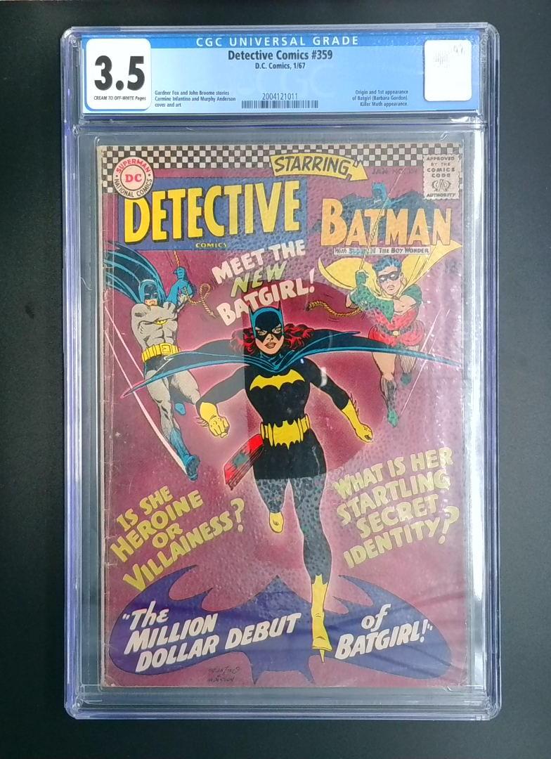 Detective Comics #359, 1st Batgirl (Barbara Gordon) CGC 3.5, DC Comics, 1967 JR1
