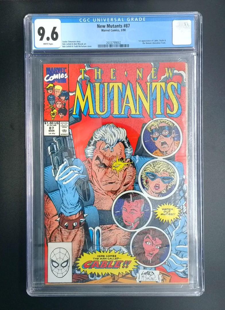 New Mutants #87, CGC 9.6,  1st App of Cable Marvel Comics, 1990