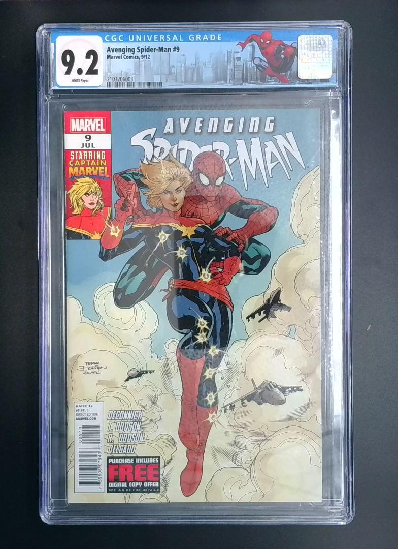 Avenging Spider-Man #9, 1st Carol Danver Cpt. Marvel CGC 9.2, Marvel, 2012 JR1