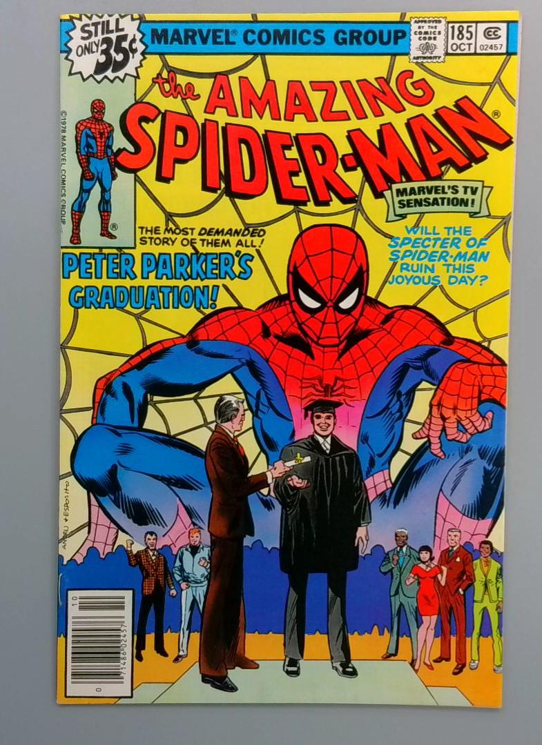 Amazing Spider-Man #185, NM Peter Parker's Graduation, Marvel Comics, 1978   JR1