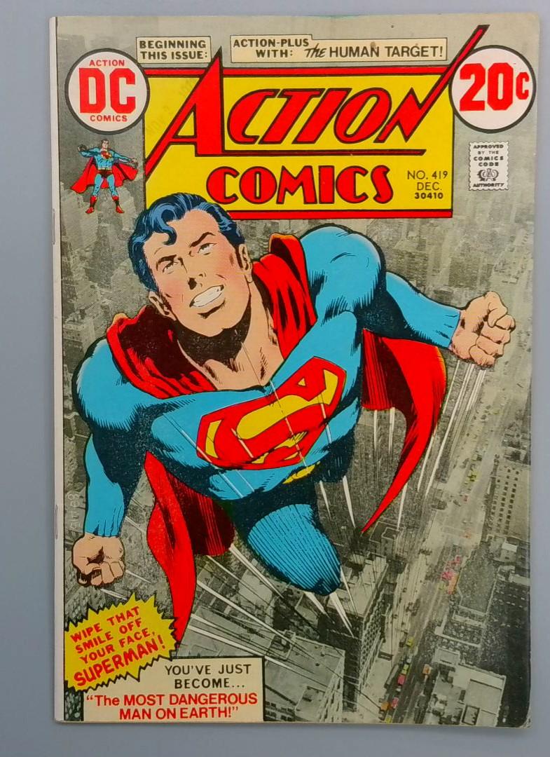 Action Comics #419, FN/VF 1st Human Target, Neal Adams DC Comics, 1972  JR1