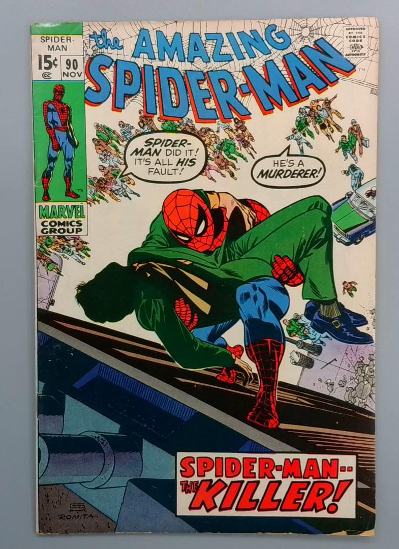 Amazing Spider-Man #90, FN- Death of Captain Stacy Marvel Comics, 1970 JR1