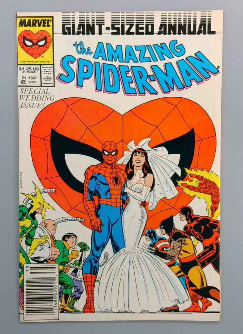 Amazing Spider-Man Annual #21, VF+ Newsstand Wedding Issue Marvel , 1987 JR1