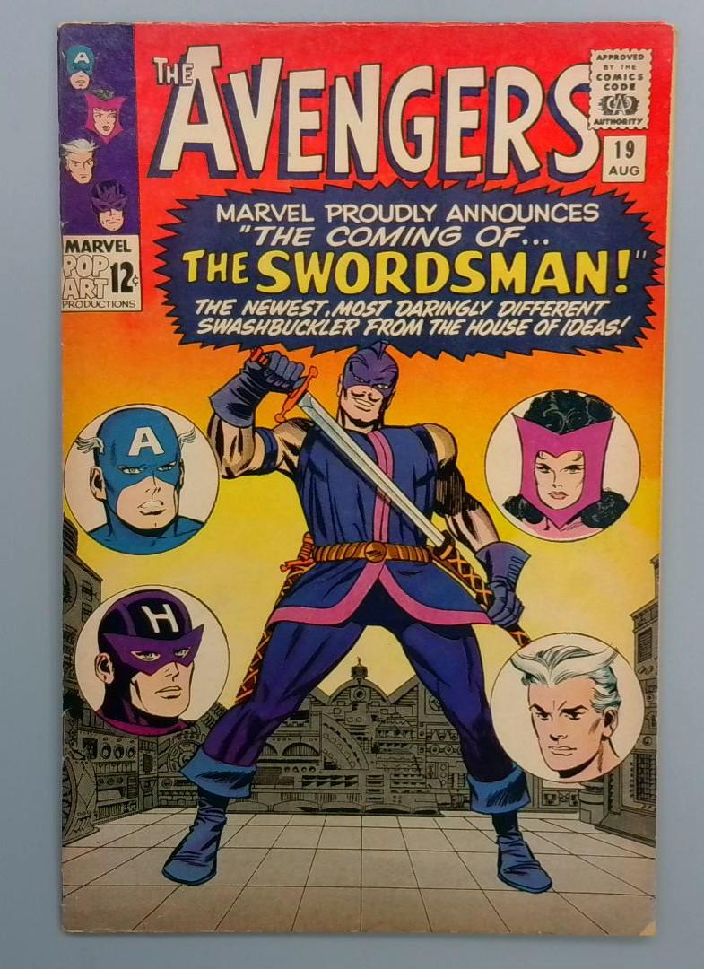 Avengers #19, FN 1st Swordsman Marvel Comics, Aug 1965 JR1