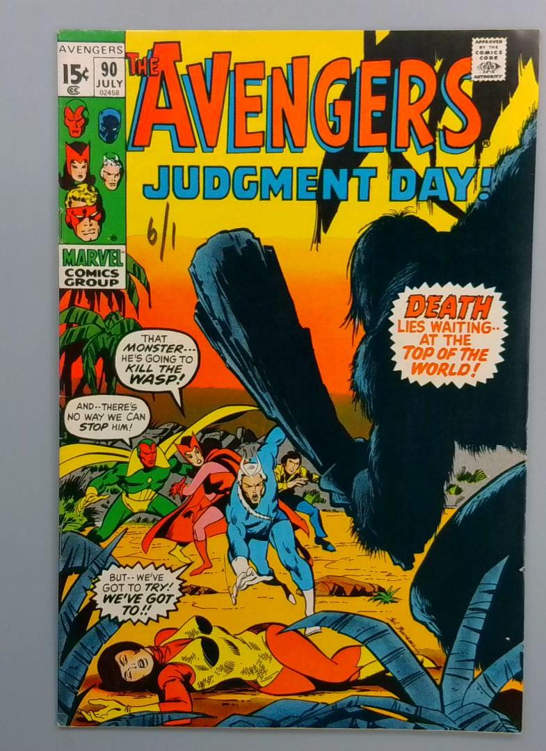 Avengers #90, FN Judgment Day, Marvel Comics, 1971 JR1