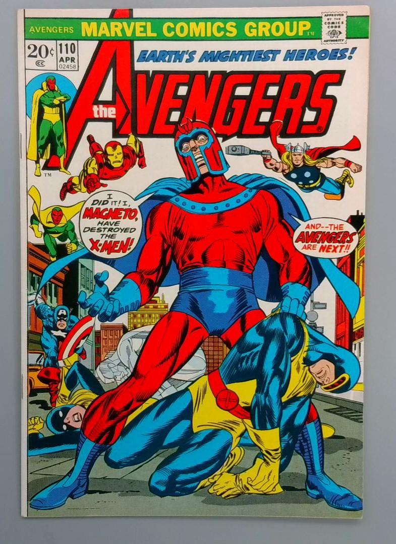 Avengers #110, FN+ Magneto, X-Men Marvel Comics Group, 1973 JR1