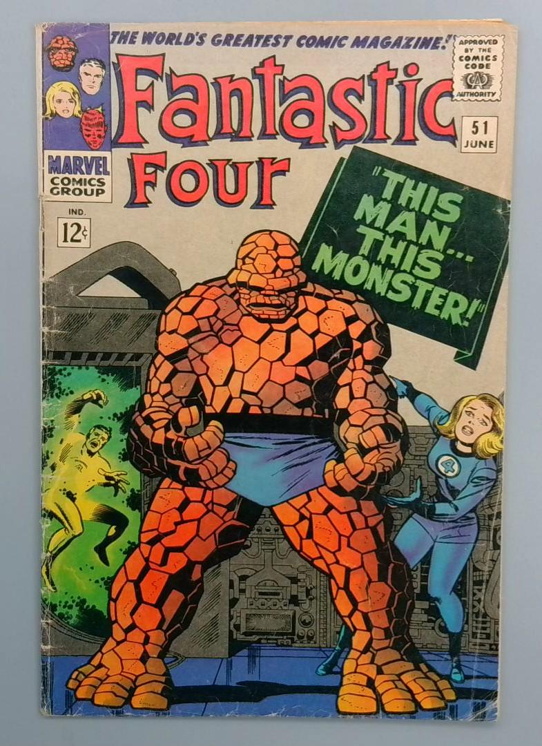 Fantastic Four #51, VG+ Classic Story Marvel Comics, 1966  JR1