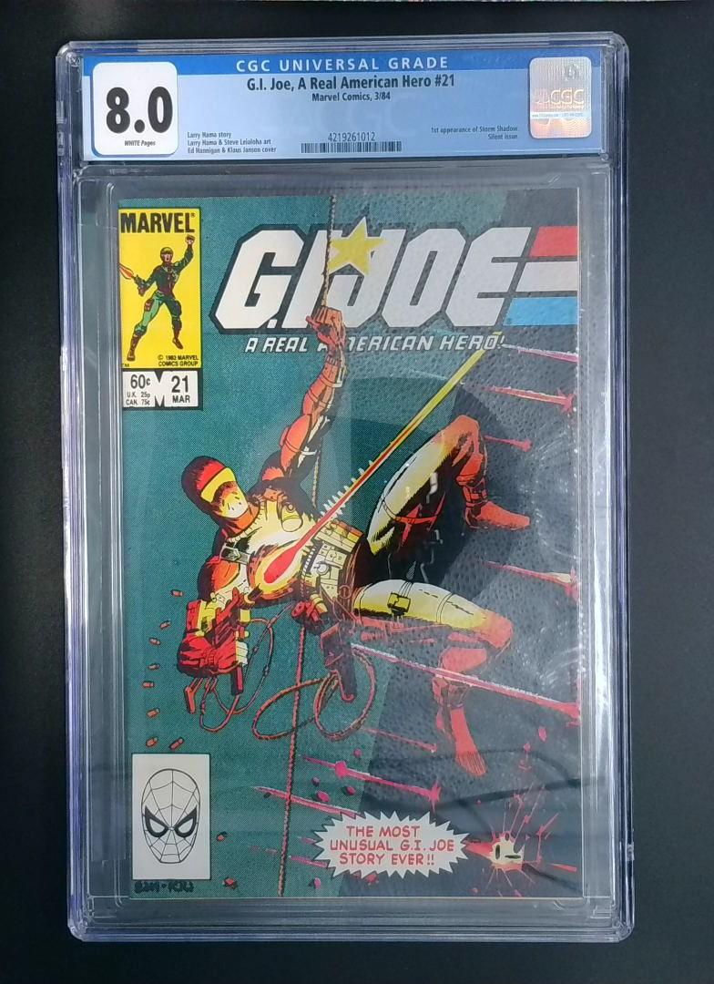 G.I. Joe, A Real American Hero #21, CGC 8.0 1st Storm Shadow Marvel, 1984 JR1