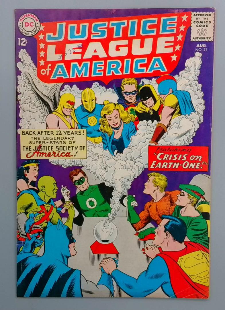 Justice League of America #21, VF- 1st Justice Society, DC Comics, 1963  JR1