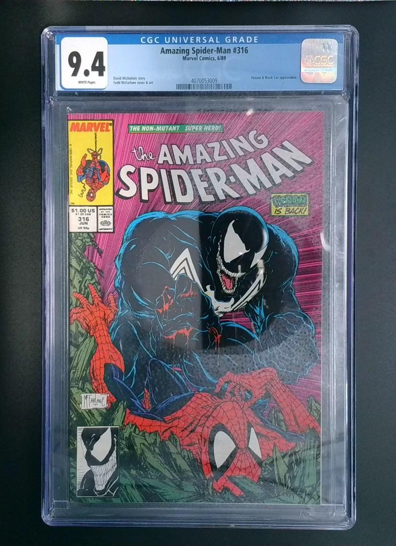 Amazing Spider-Man #316, CGC 9.4 1st Venom Cover Appearance Marvel, 1989 JR1