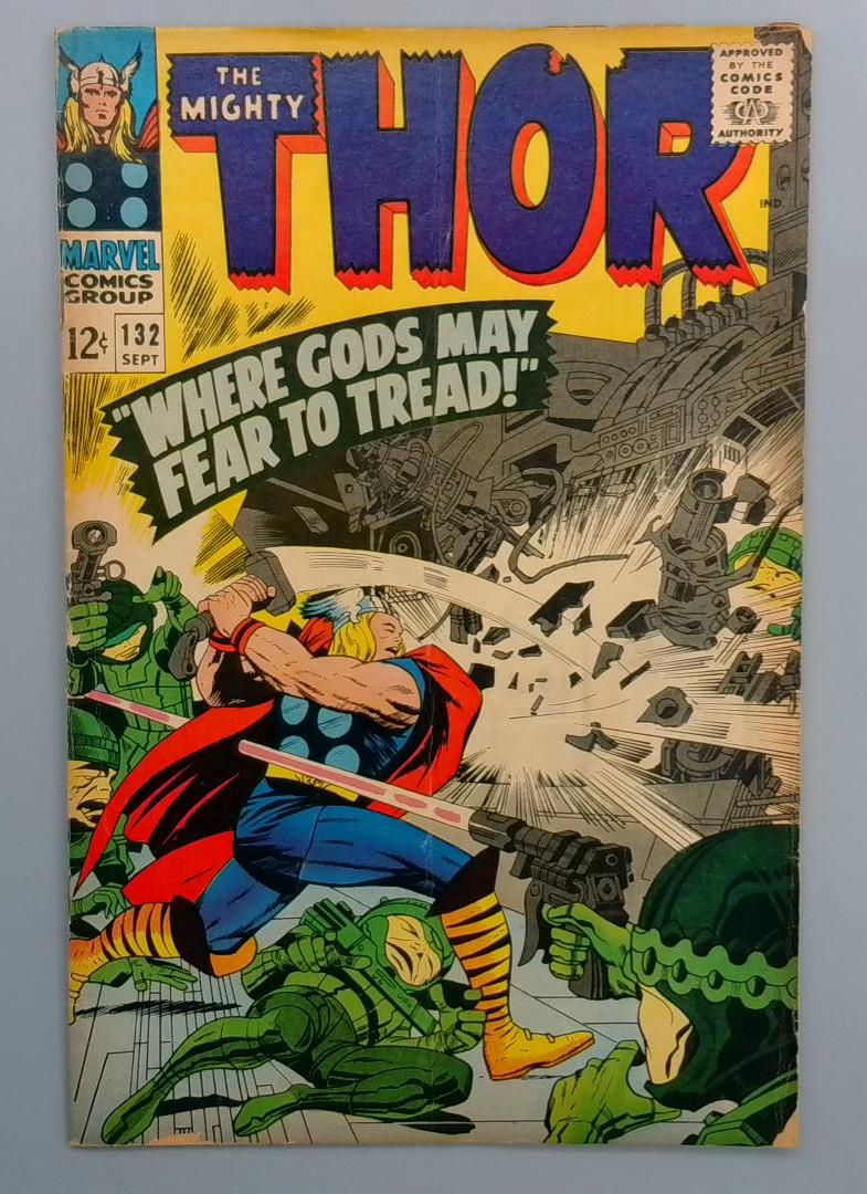 Thor #132, FN- 1st Ego Marvel Comics, Sept 1966  JR1