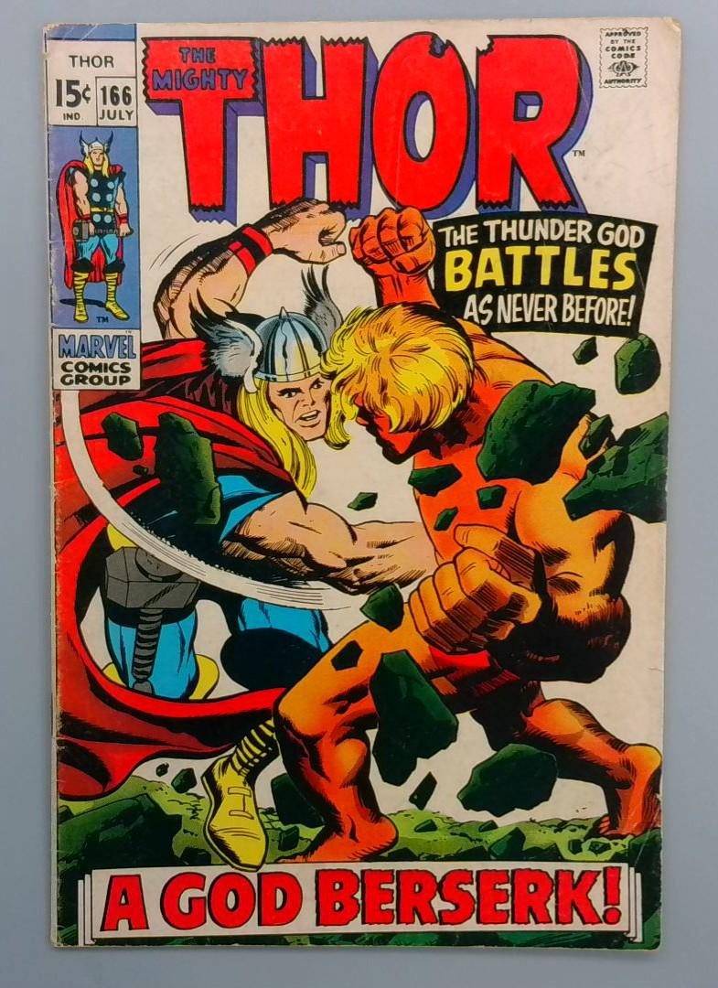 Thor #166, VG+ 2nd Full HIM (Adam Warlock) Marvel Comics, July 1969  JR1