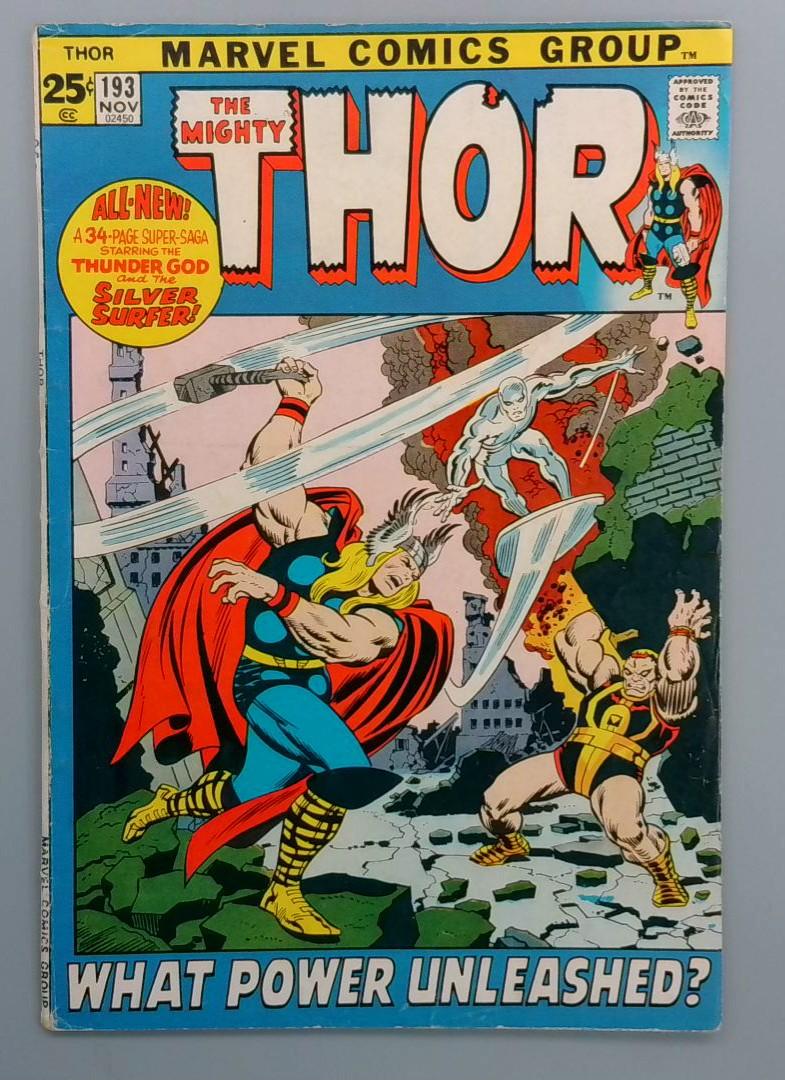 Thor #193, FN Silver Surfer Marvel Comics Group, 1971  JR1