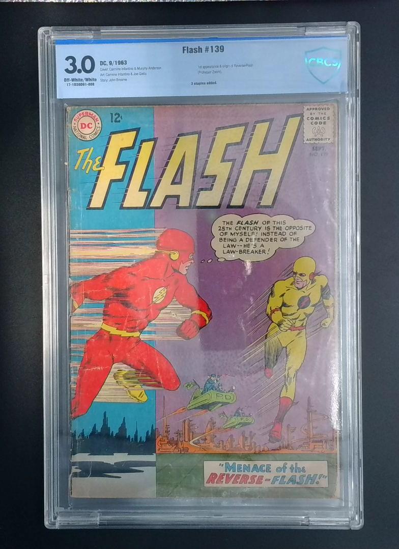 The Flash #139, 1st App & Origin of Reverse Flash, CBCS 3. 0 DC Comics, 1963 JR1