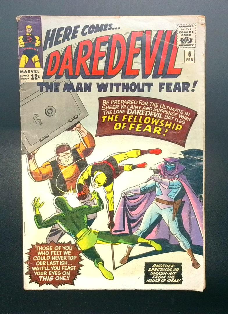 Daredevil #6, VG+ 1st Mr Fear Marvel Comics, 1965 JR1