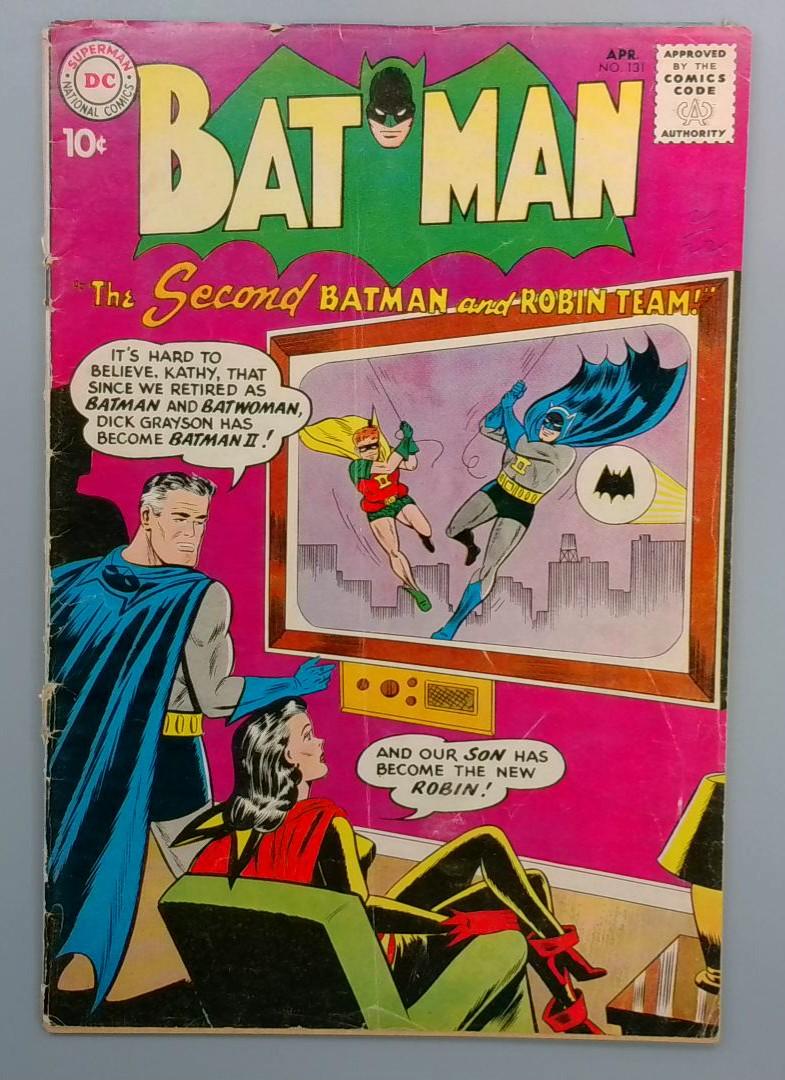 Batman #131, VG- Bottom Staple Detatched, DC Comics, 1960 JR1