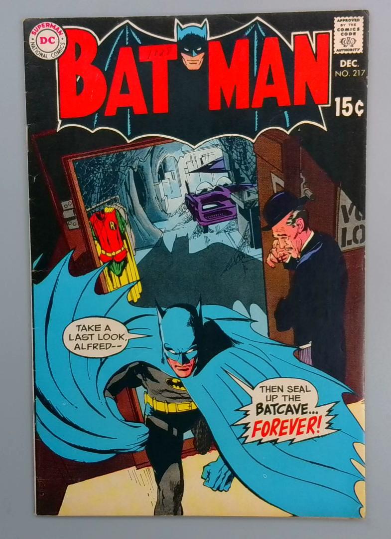 Batman #217, FN+ Last Dicki Grayson Issue DC Comics, 1969 JR1