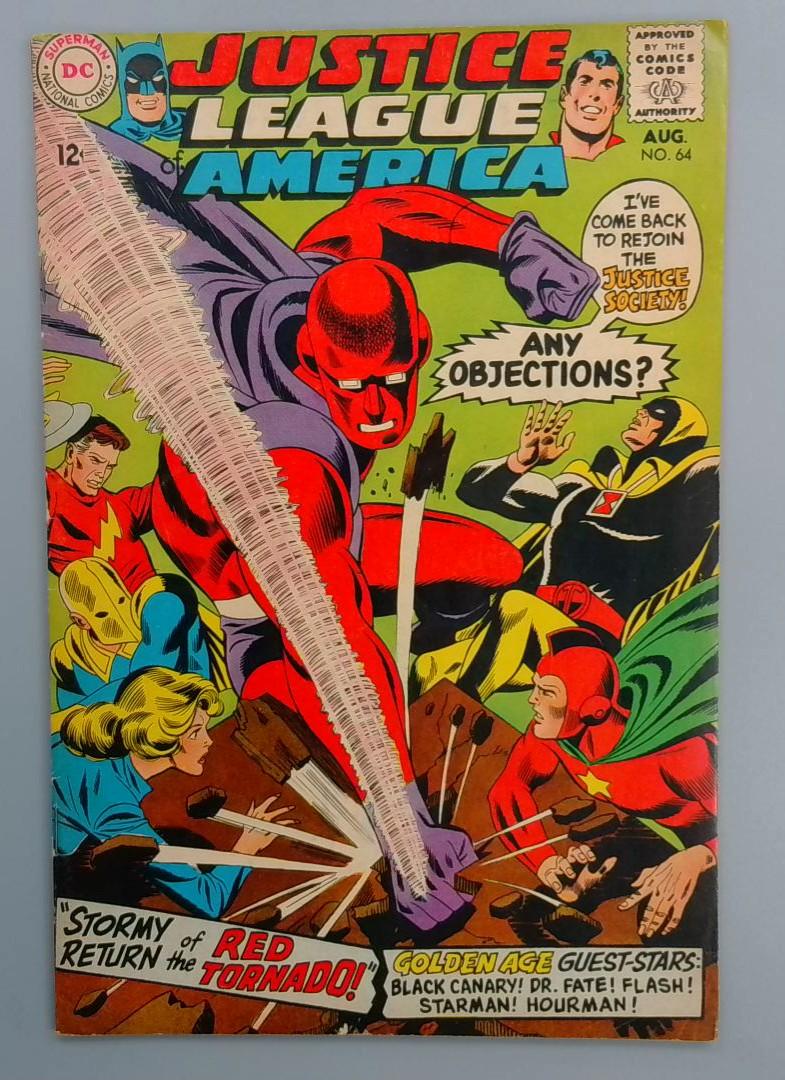 Justice League of America #64, FN 1st Red Tornado, DC Comics, 1968 JR1
