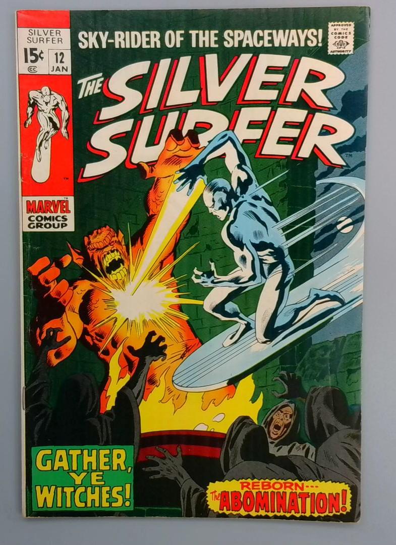 Silver Surfer #12, FN+ Abomination Marvel Comics, Jan 1970 JR1
