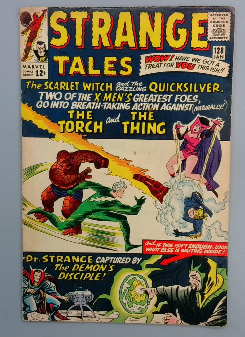 Strange Tales #128, VG/FN EarlyQuicksilver and Scarlet Witch, Marvel,1964  JR1