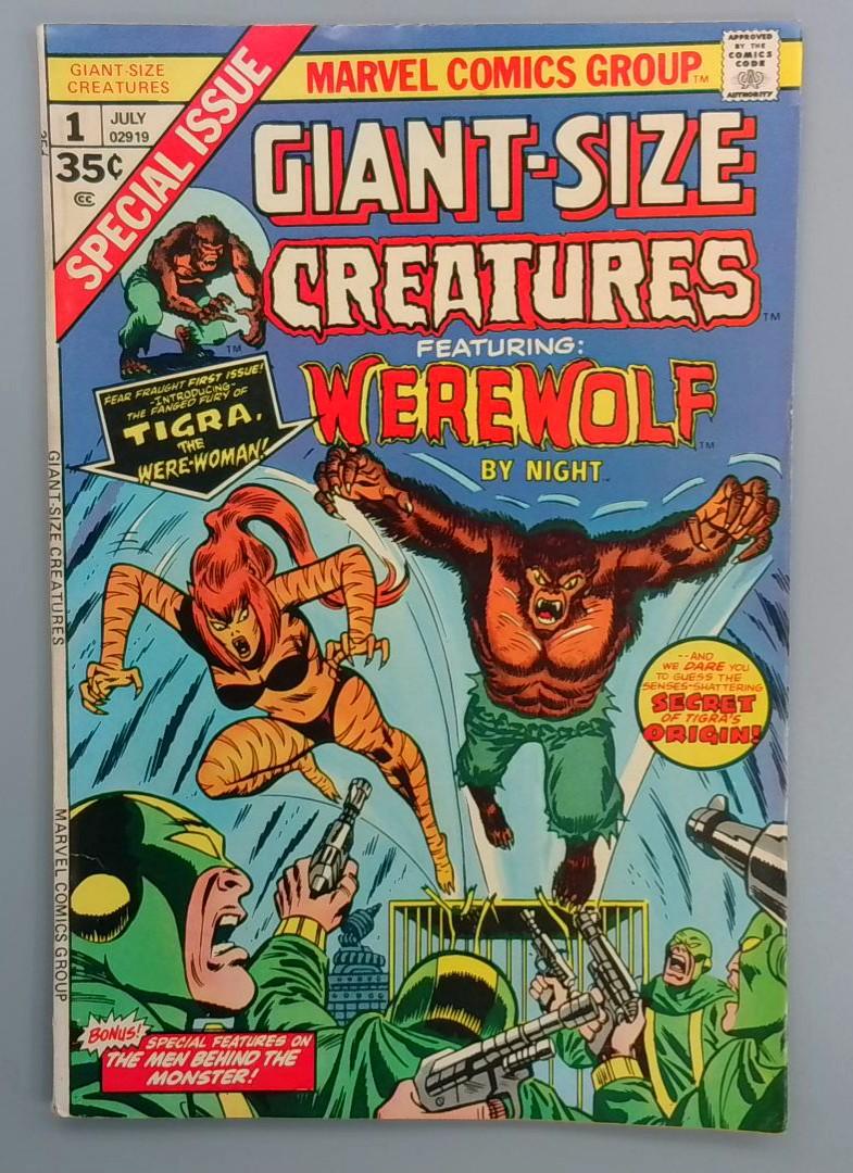 Giant-Size Creatures #1, VF- 1st Tigra, Marvel Comics Group, 1974 JR1