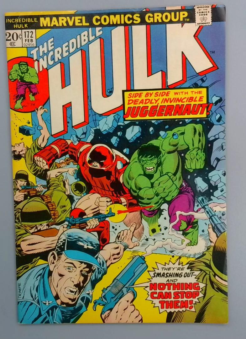 Incredible Hulk #172, FN- Juggernaut, Marvel Comics Group, 1974 JR1