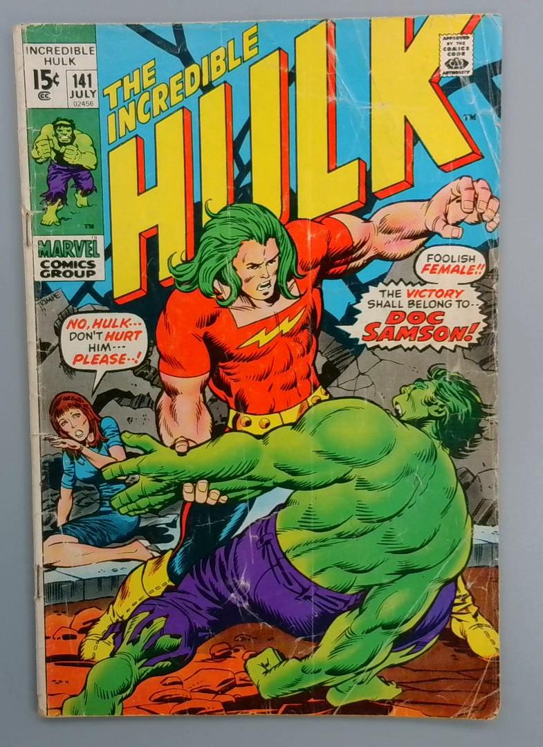 Incredible Hulk #141, GD 1st Doc Samson, Marvel Comics, 1971 JR1