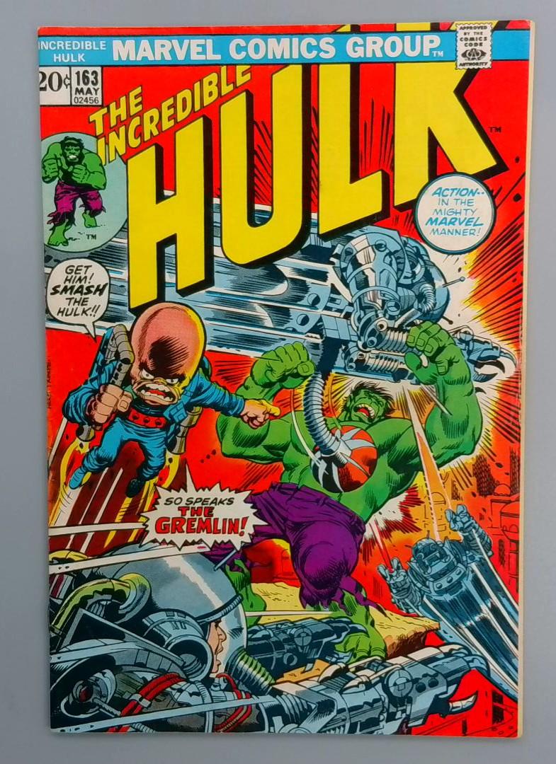 Incredible Hulk #163, FN+ 1st Gremlin, Marvel Comics, May 1973 JR1