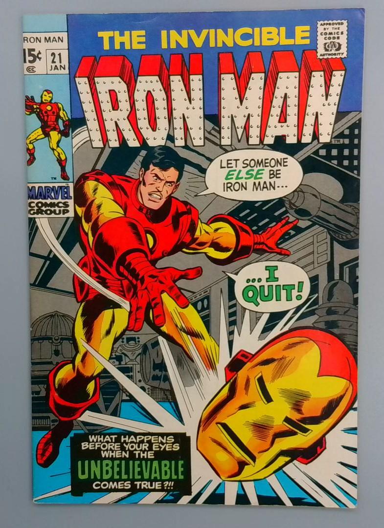 Iron Man #21, VF 1st App Eddie March Crimson Dynamo Marvel Comics, 1970 JR1