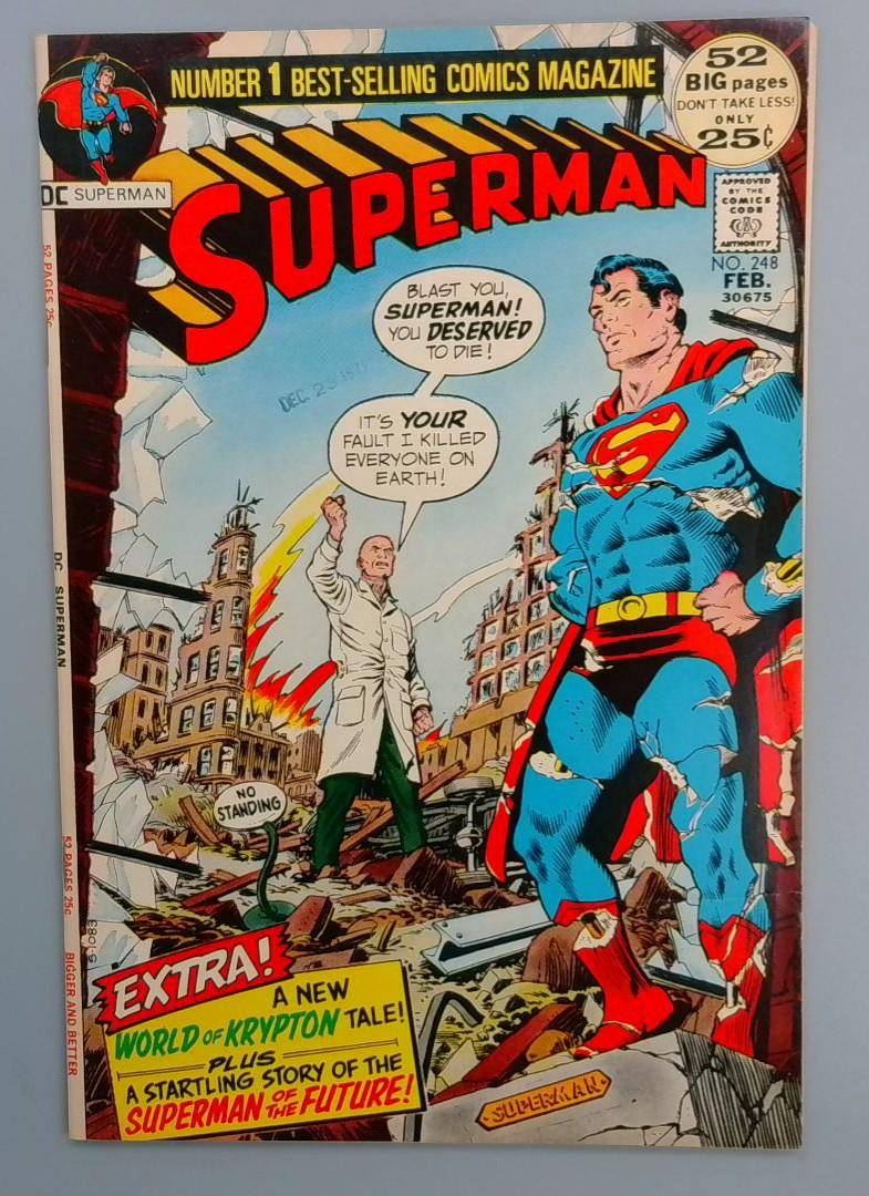 Superman #248, NM- 1st Galactic Golemn DC Comics, February 1975 JR1