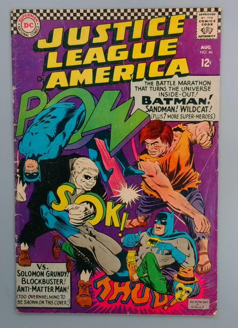 Justice League of America #46, VG Bottom Staple Detatched DC Comics, 1966 JR1