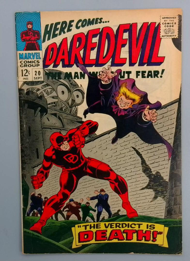 Daredevil #20, FN- 1st Gene Colan Issue, Marvel Comics, 1966 JR1