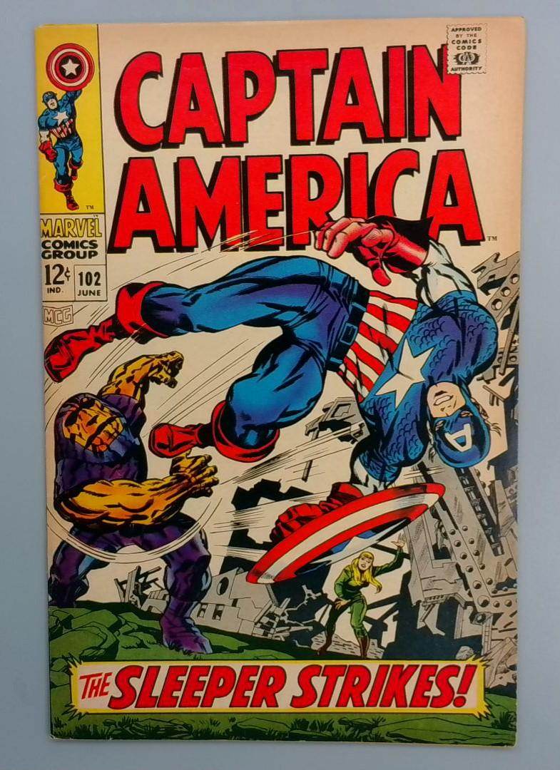 Captain America #102, FN/VF Marvel Comics, June 1968 JR1