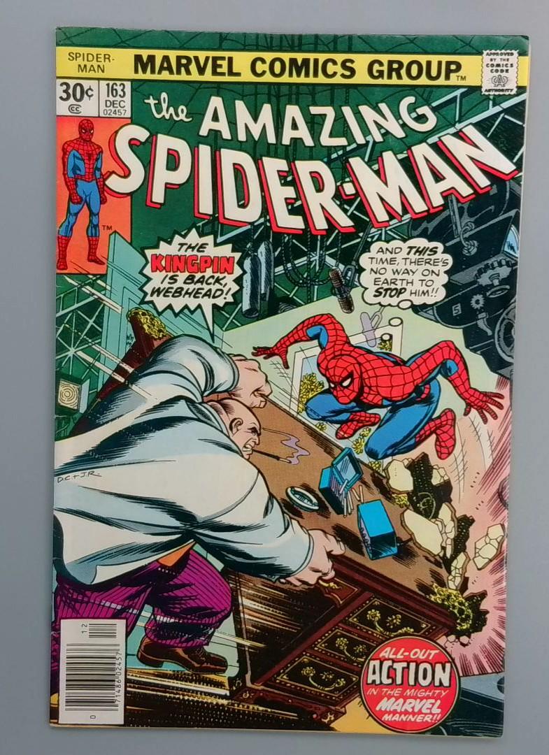 Amazing Spider-Man #163,FN  Kingpin Marvel Comics, Dec 1976 JR1
