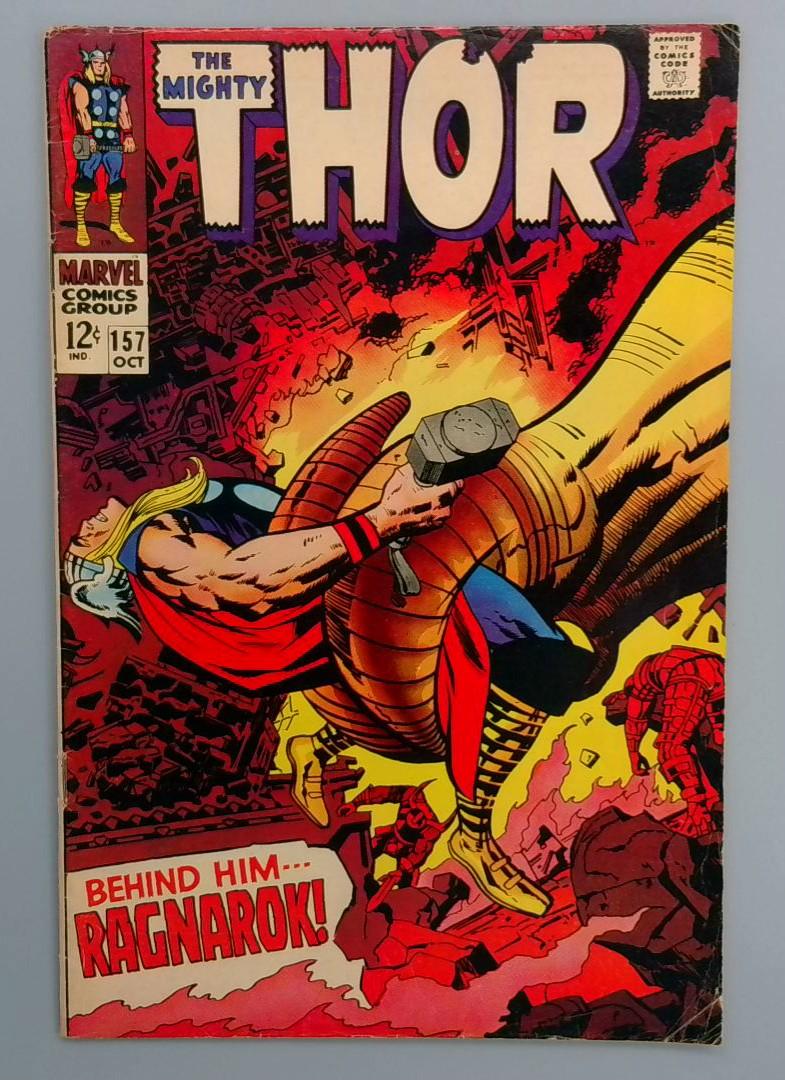 Thor #157, VG/FN Ragnarok Cover, Marvel Comics, October 1968 JR1